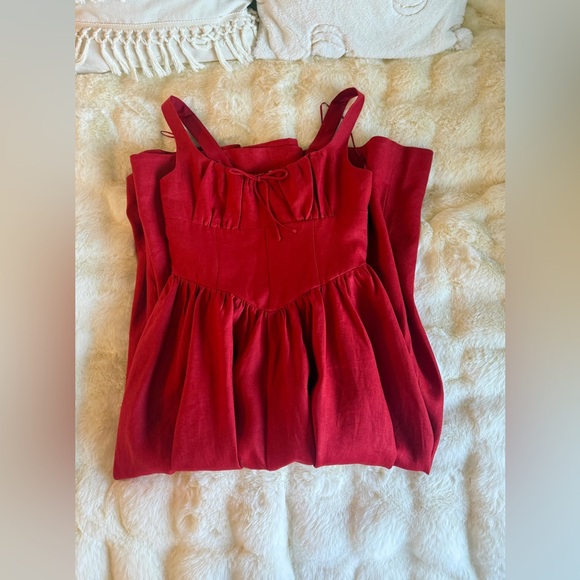 Reformation Red Midi Dress - Picture 14 of 15